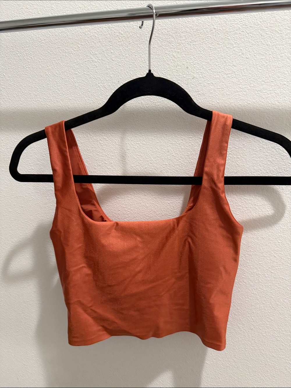 Victoria's Secret Rust-Orange Square Neck Crop Tank
